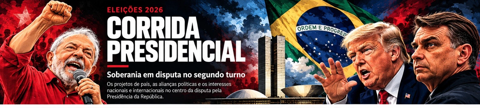 Arte editorial da Corrida Presidencial